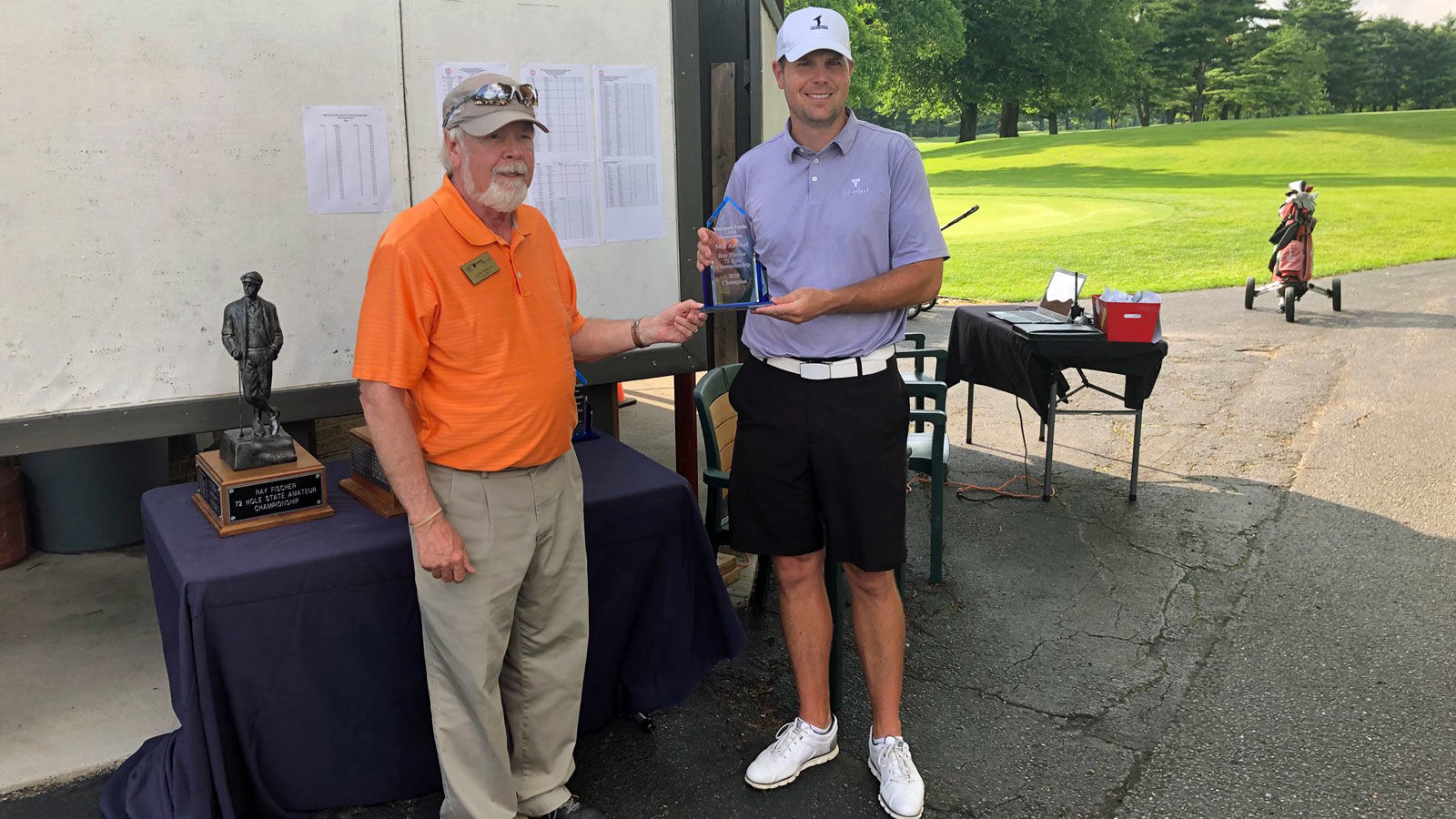 Joe Weber with Fischer trophy